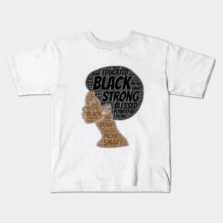 Black Strong Educated Melanin Queen Kids T-Shirt